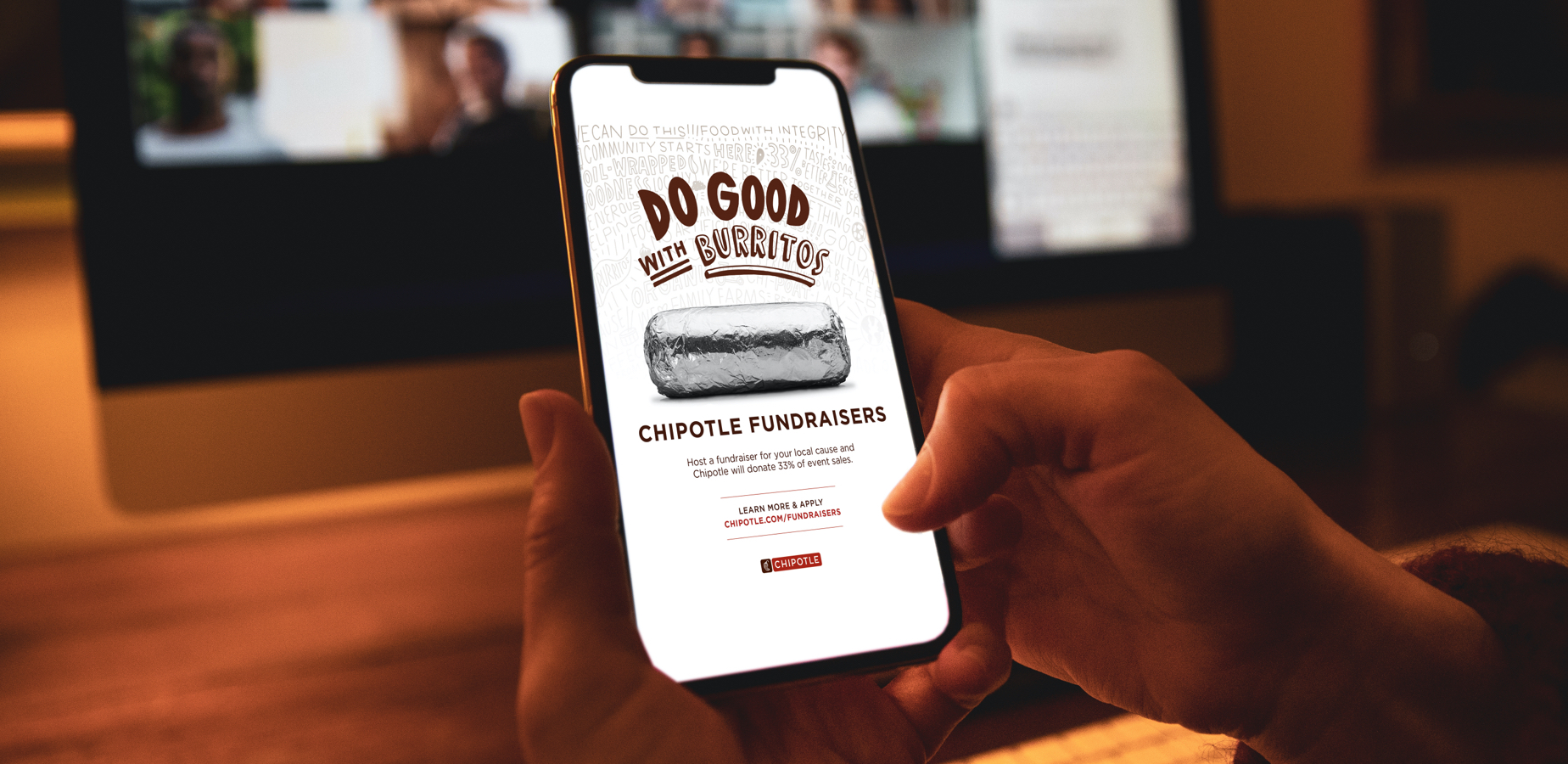 virtual fundraising with chipotle